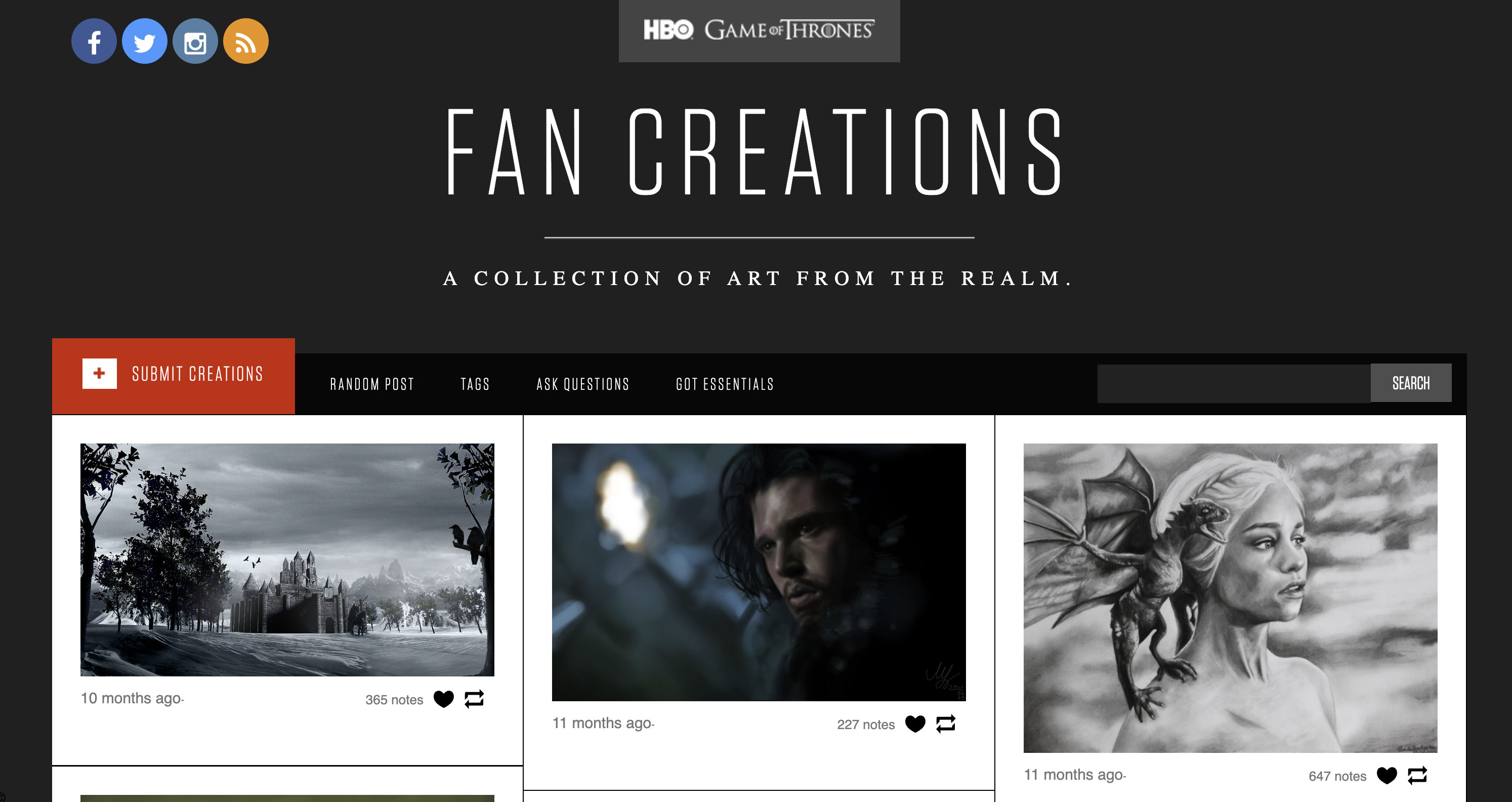 Game of Thrones Tumblr still